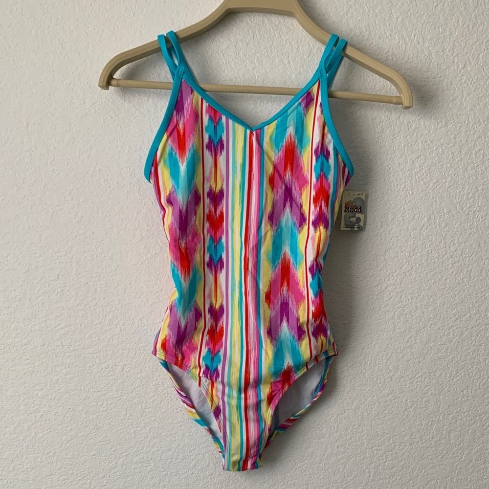Mudd Kids Rainbow Patterned One Piece Swimsuit